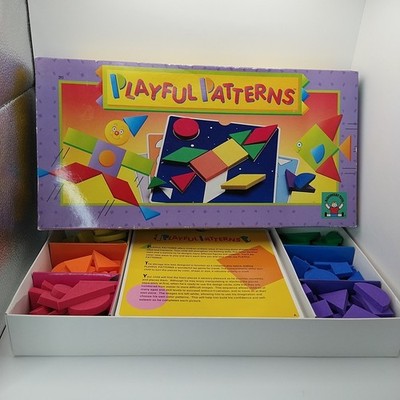 Vtg 1991 Discovery Toys Playful Patterns Design Shape Activity Game Complete