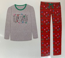 NEW Pajama Set Mens PJs 2PC Holiday Christmas Sleepwear Red Fleece Secret Santa