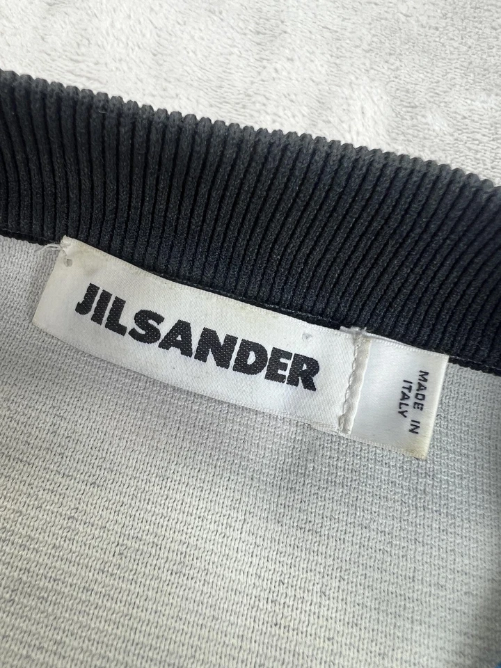 Sudadera Jil Sander Mujer XS 34 Gris Multi Abstracto Cuello Redondo Hecha en Italia Foto 3 de 4