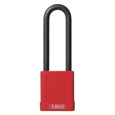 Abus 74Hb/40-75 Ka Red Lockout Padlock, Keyed Alike, Plastic-Covered Aluminum,