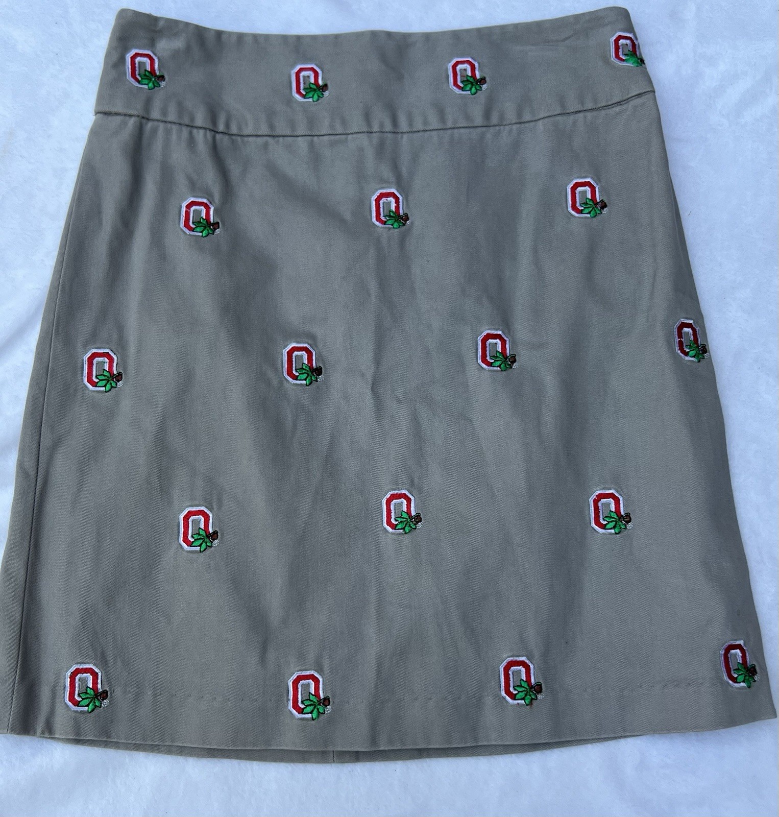 Pennington and Bailes Womens Skirt Size 2 The OSU Gray Zip All Over Print