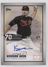 2021 Topps 70 Years of Baseball Keegan Akin #70YA-KA Auto 0zr4
