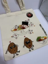 Ramen Kumaani Asian Tote Bag Hand Pressed Canvas Tote 13x16