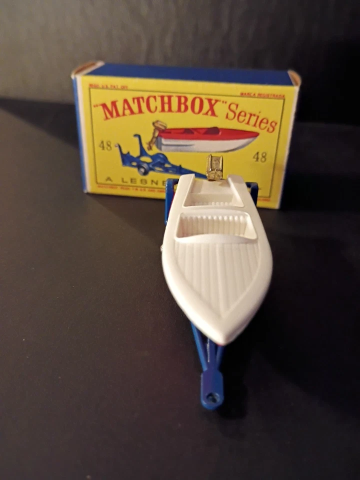 Matchbox #48B Sports Boat & Trailer 1961 In Crisp Original D2 Box - Image 3 of 4