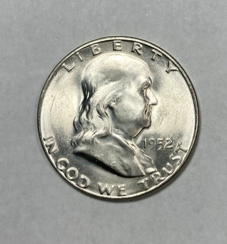 1952-S Franklin Half Dollar Flashy Bright BU++ with Better than Average Bells