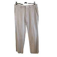 Kenneth Cole New York Men's Suit Separate Slim Fit Pants Grey Striped 32W x 30L