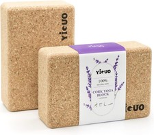 Cork Yoga Blocks 2 Pack Lavender Scented Yoga Blocks Non-Slip Surface