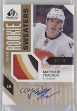 2016-17 SP Game Used Inked Rookie Sweaters /99 Matthew Tkachuk Patch Auto ev1