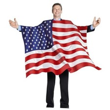 FUTUREPLUSX American Flag Cape, Wearable USA Flag Costume Outfit with 36" x 60"
