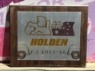Vintage Holden timber Plaque FJ 1953 - 56 GMH HOLDEN 33cm X 28cm
