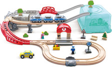 Set Treno in Città | Con Binari, Ponti, Personaggi, Trenino E Box | per Bamini D