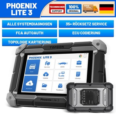 TOPDON Phoenix Lite 3 OBD2 Kfz Diagnosegerät ECU Codierung CAN-FD 2026 Profi