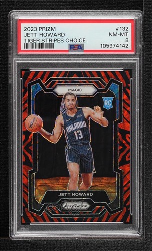 Jett Howard [Choice Tiger Stripe] #132 2023 Panini Prizm card