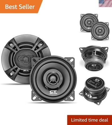 Compact 4-Inch Coaxial Car Speakers with 160W Power for Rich Sound Experience