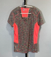 RBX Performance Multicolor V-Neck Vented Mesh Active Top Sz XL Womens
