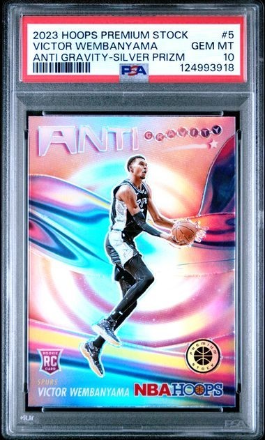 2023 Premium Stock Anti Gravity SILVER PRIZM Victor Wembanyama PSA 10 GEM RC 💎 view 1