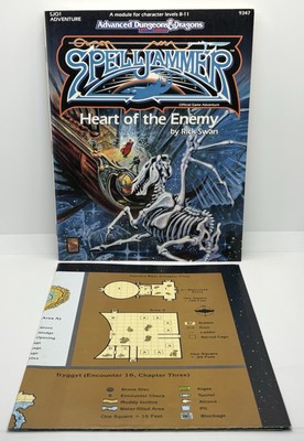 Spelljammer Heart of the Enemy 9347 AD&D 2nd Ed   TSR   1992   Original Map!