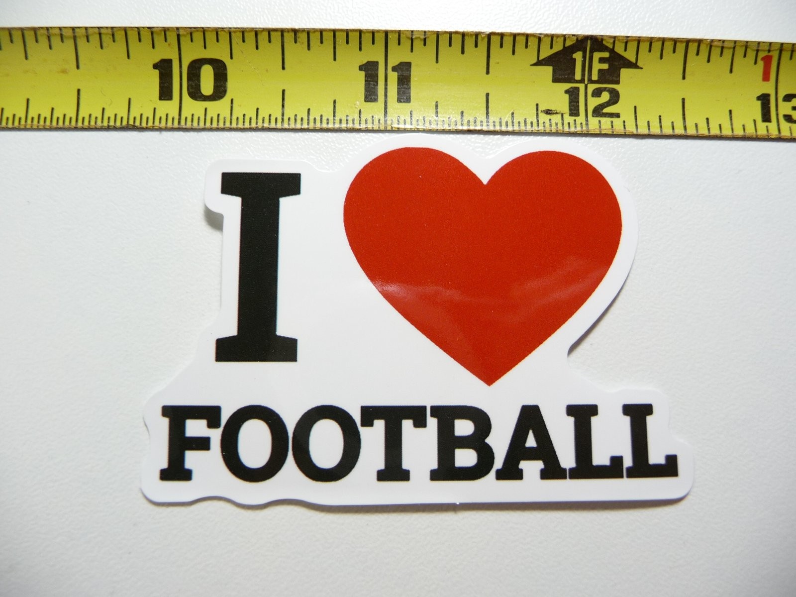 Soccer Football Heart Decal Sticker for School Game Team Match Sports Fans