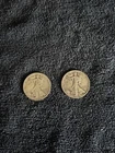Lot of 2 Walking Liberty 90% Silver Half Dollar Coins (1) 1942 S And (1) 1941 D