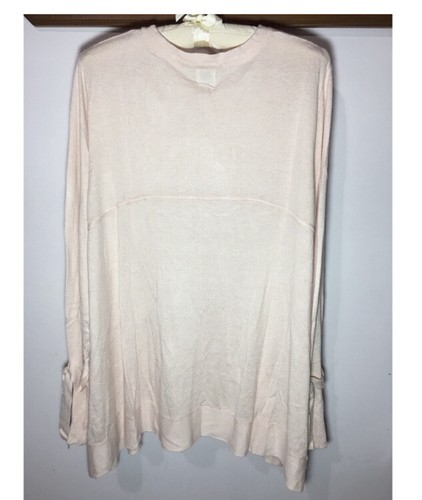 A New Day Blush Baby Pink Bell Sleeve Tie Straps Sweater Size 2X - Picture 5 of 10