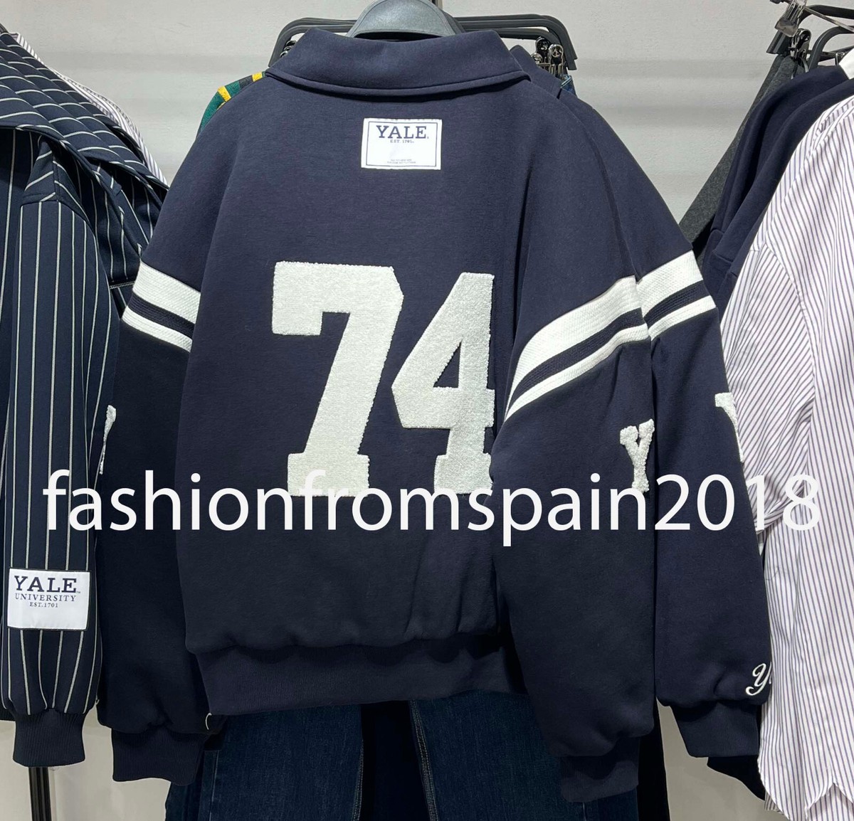 ZARA NEW WOMAN YALE™ PADDED JACKET NAVY BLUE S,M,L 4174/300