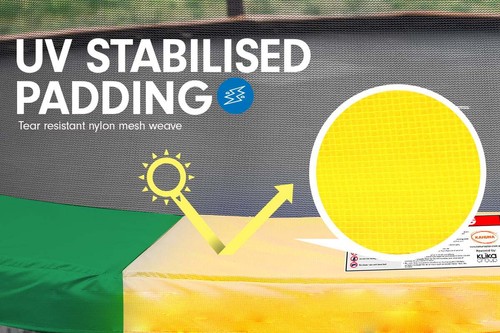 10ft Trampoline Free Safety Net Spring Pad Roof Mat Ladder Basketball - Rainbow - Picture 7 of 10