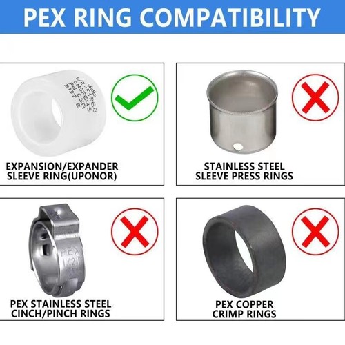 Accesorios de expansión EFIELD 10 PIEZAS Poly PPSU Pex-A codo 1/2"" X 1/2"", sin plomo - Imagen 4 de 4