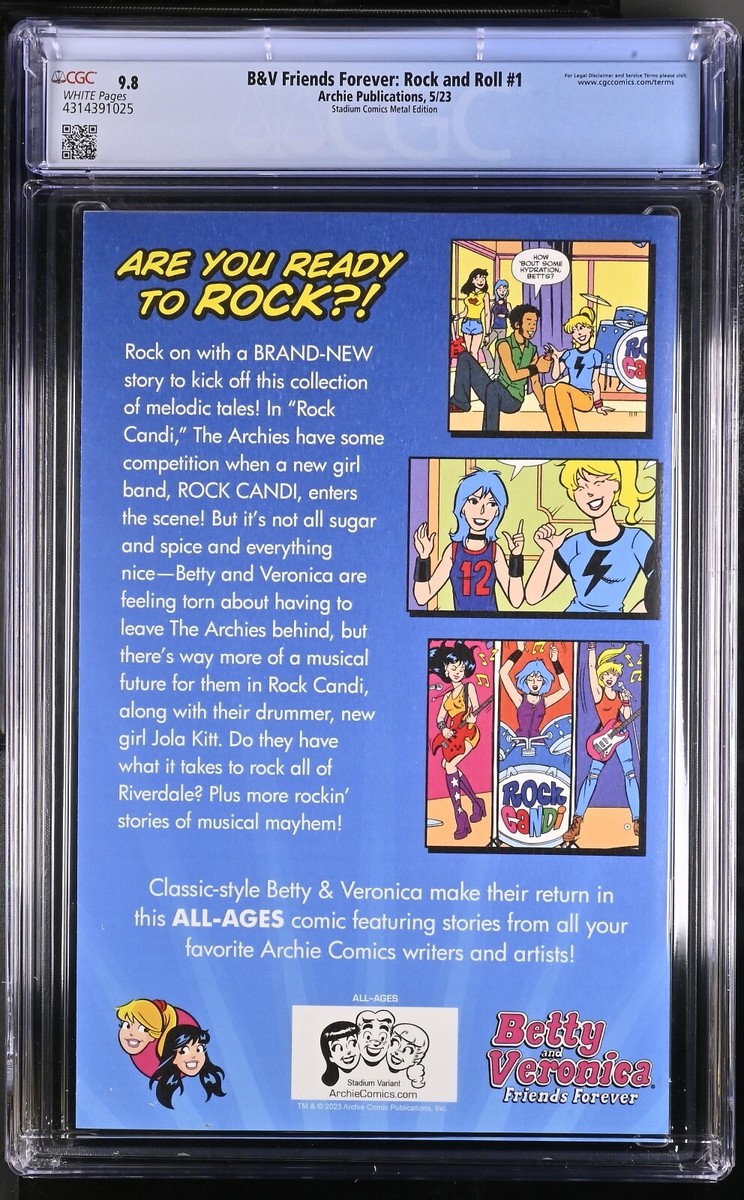 Betty Veronica: Rock & Roll #1 Harry Lucey Homage Metal Cover