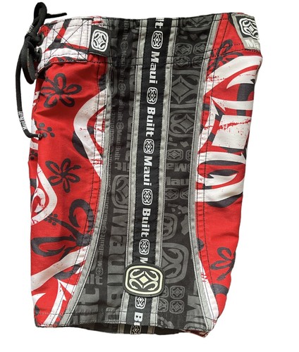 MAUIBUILT Boy’s Floral Hawaiian Board/Surf Shorts Sz 4T - Picture 3 of 5