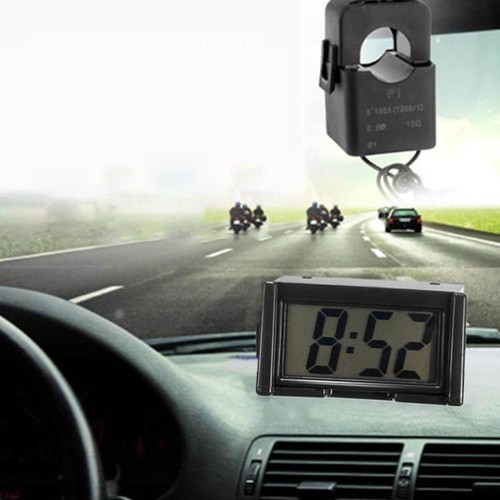 Petite horloge de bureau électronique autocollante pour voiture LCD numérique - Picture 9 of 12