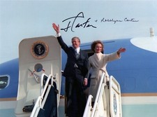 US President Jimmy Carter Rosalynn Carter Autographed Photo Autograph Signed