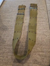 Early WWII US Army Pistol Utility Web Belt - Khaki -