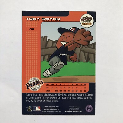 Pacific 2000 Backyard Baseball Card 2001 Tony Gwynn GUC San Diego