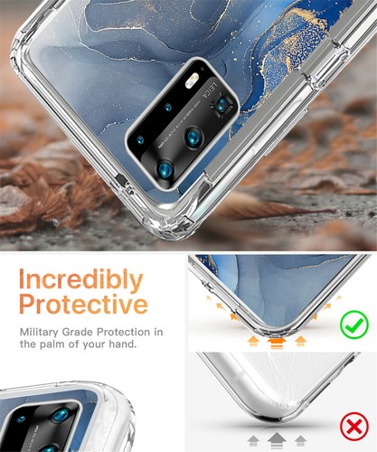 Funda protectora de silicona de mármol granito para teléfono Huawei P40 P30 P20 Pro P Smart 2019 - Imagen 39 de 60