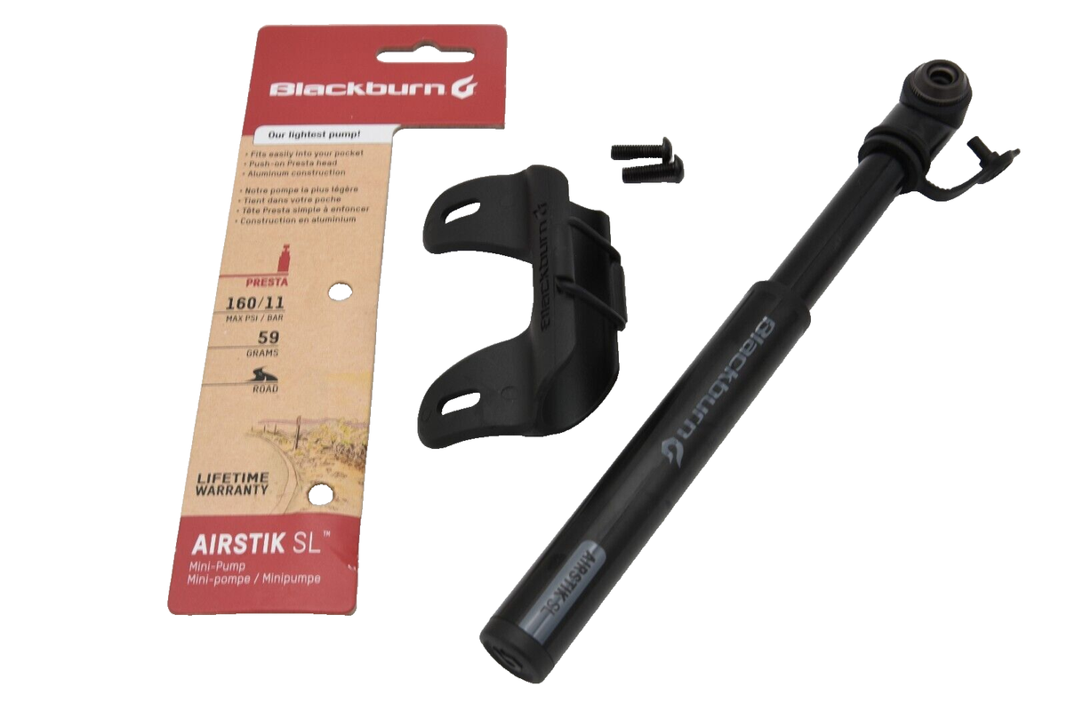 Blackburn AirStick SL Mini Road Pump Presta Valve Holder Black