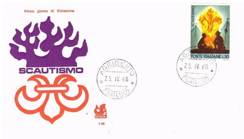 Busta Primo Giorno Raduno mondiale Boys Scouts 1968  - Afbeelding 1 van 6