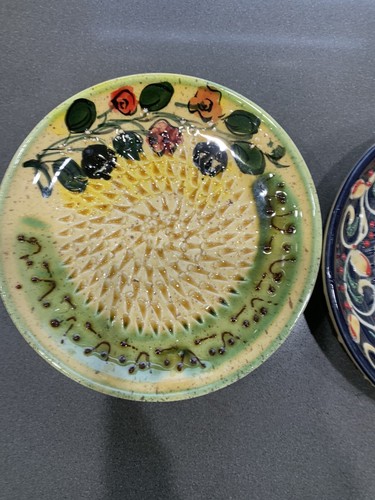 Ceramica De Espana Hand Made Spain Garlic Grater,Zester, Rasper Plate 5” 2 - Picture 2 of 5