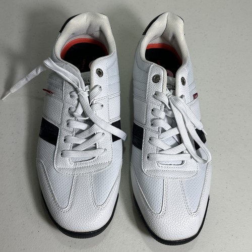 Levi’s Comfort Herren Größe 12 Schuhe Sneaker Weiß & Schwarz Schnürschuhe