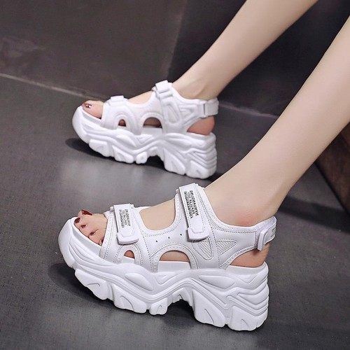 Fujin 8cm Women Sandals Platform Thick Chunky Shoes Platform Ins Casual Summer - Picture 18 of 26