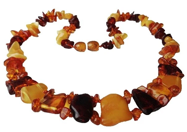 Gargantilha de Âmbar Natural Fashion Colares e pingentes