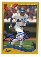 2002 TOPPS 123 TOM GOODWIN DODGERS CUBS RED SOX AUTOGRAPHED SIGNED BASEBALL CARD