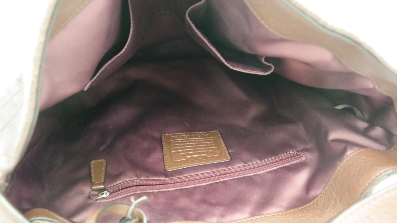 Coach Avery Embossed Crocodile Pattern Brown Leat… - image 8