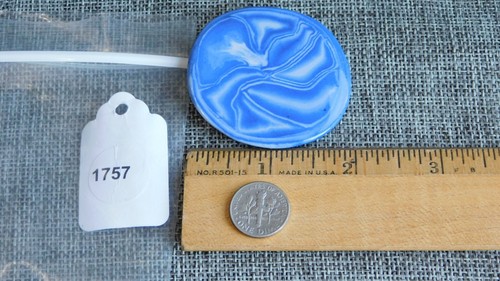 Vintage Nerikomi Button by John Quimby Aprx: 2" #1757 - 第 5/5 張圖片