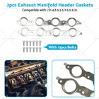 Suitable For LS LS1 4.8 5.3 5.7 6.0 6.2L 1Pair Exhaust Manifold Header Gasket