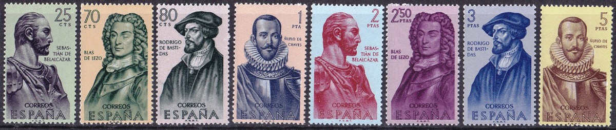 Spain - 1961 (1374-1381) Mint never Hinged - Explorers | eBay