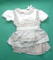 Doll Dress White / Floral Pattern / With Apron/10/clothing/germany Doll Dress White / Floral Pattern / With Apron/10/clothing/germany