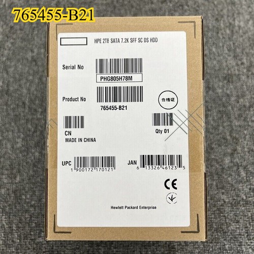 765455-B21 765869-001 HPE 2TB 7.2K SATA 6G 2.5IN MIDLINE 512E HDD Hard Drive