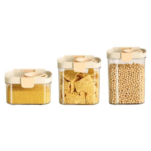 Sealed Jars Kitchen Grain Storage Organizer Clear Plastic Moisture-proof'