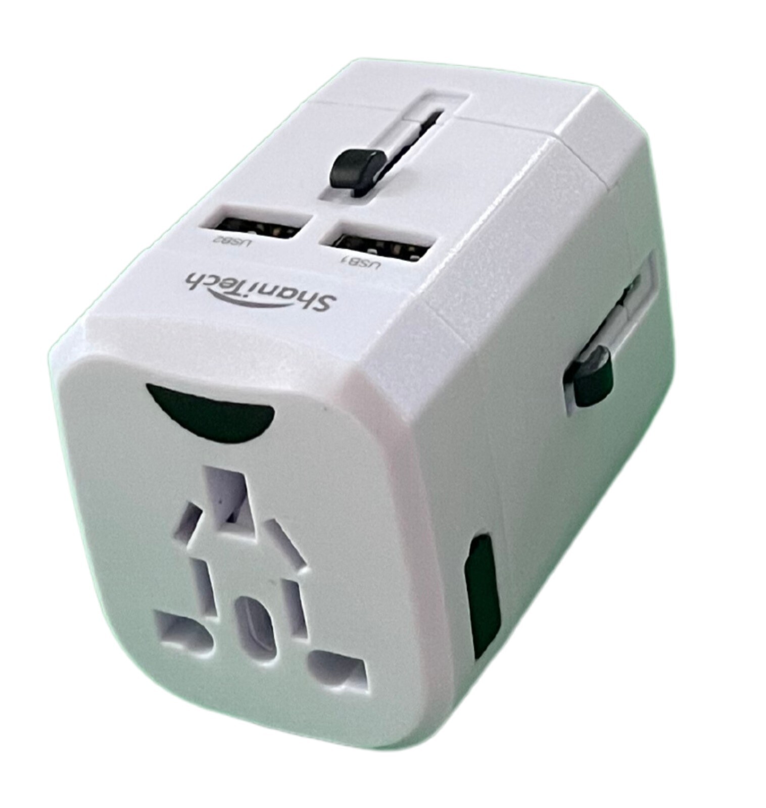 Travel Adaptor Extension Lead UK to EU Europe Spain France Adapter USB ...