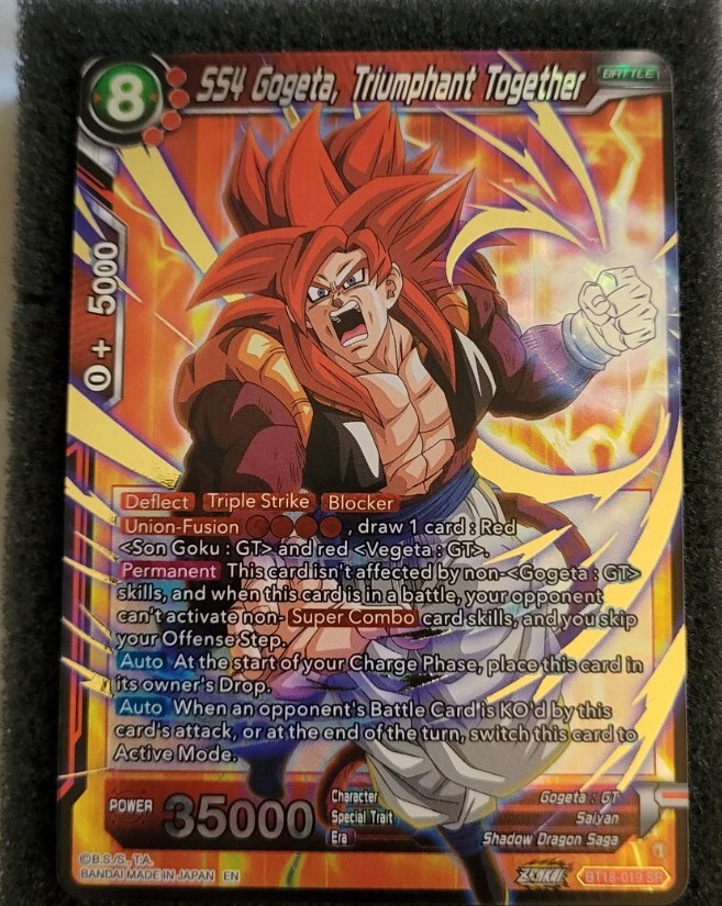SS4 Gogeta Triumphant Together BT18-019 SR Super Rare Dawn of the